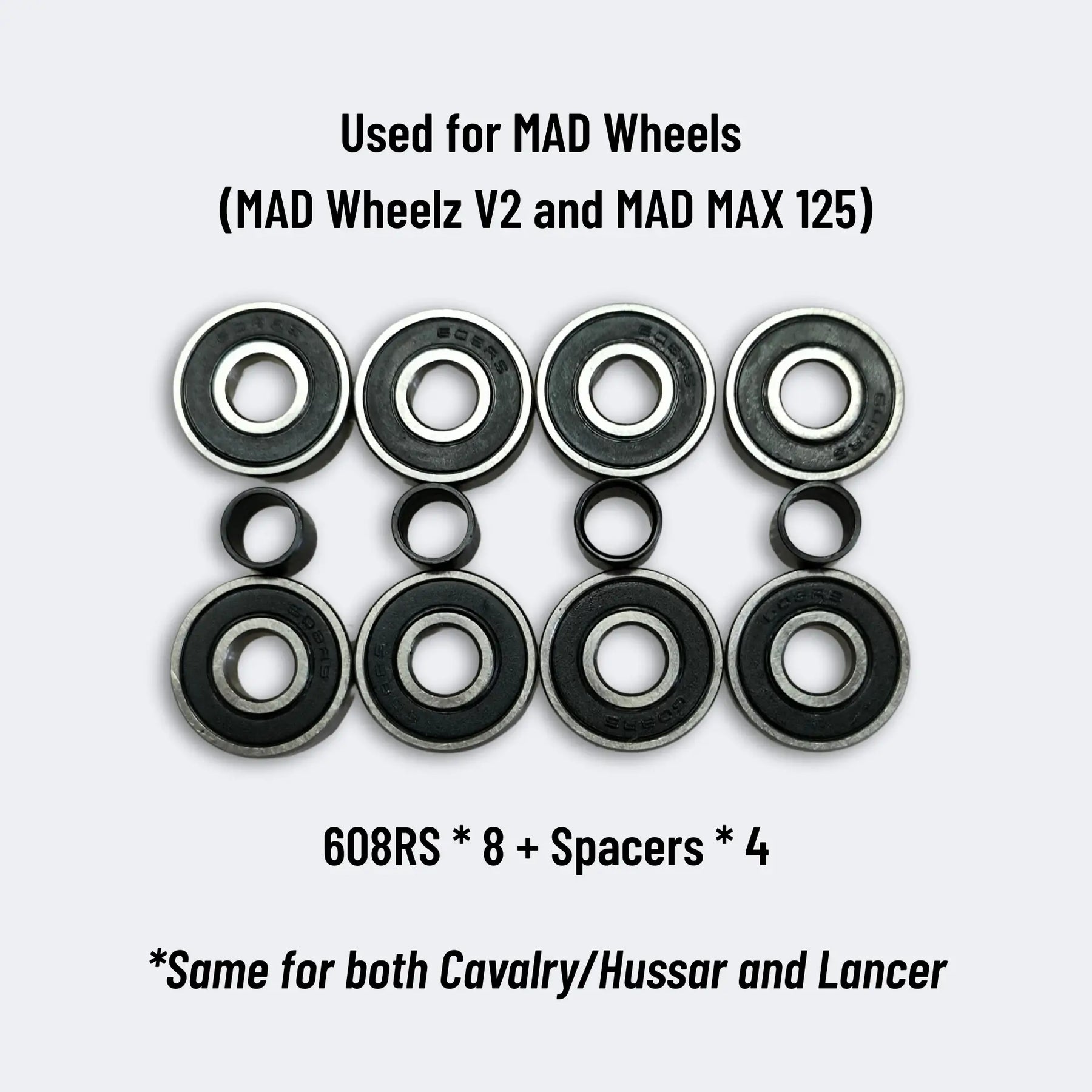 Bearing & Spacer Set for MAD Wheelz V2 / MAD MAX 125
