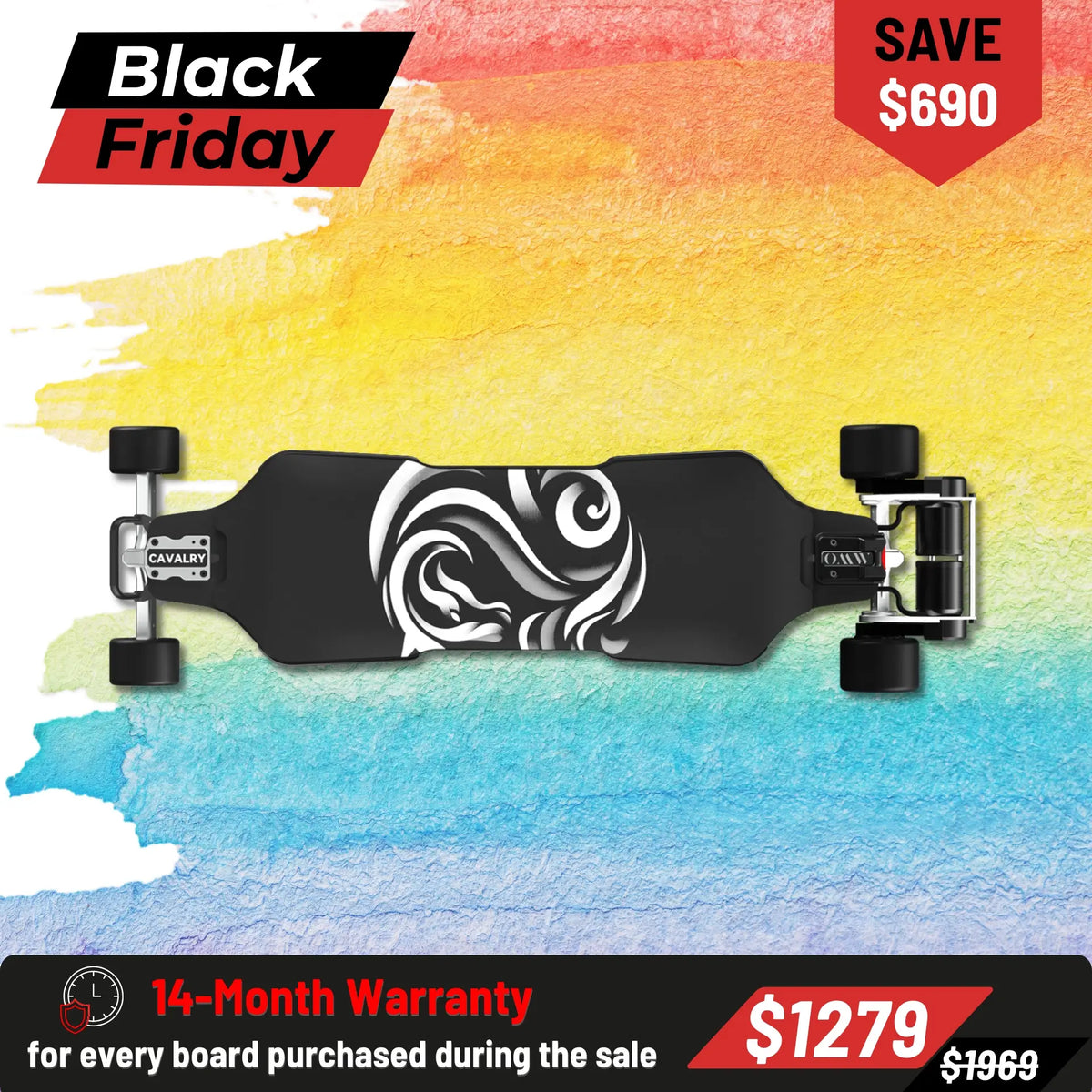 OMW Cavalry Street/All-terrain Electric Skateboards with CNC Colored Trucks