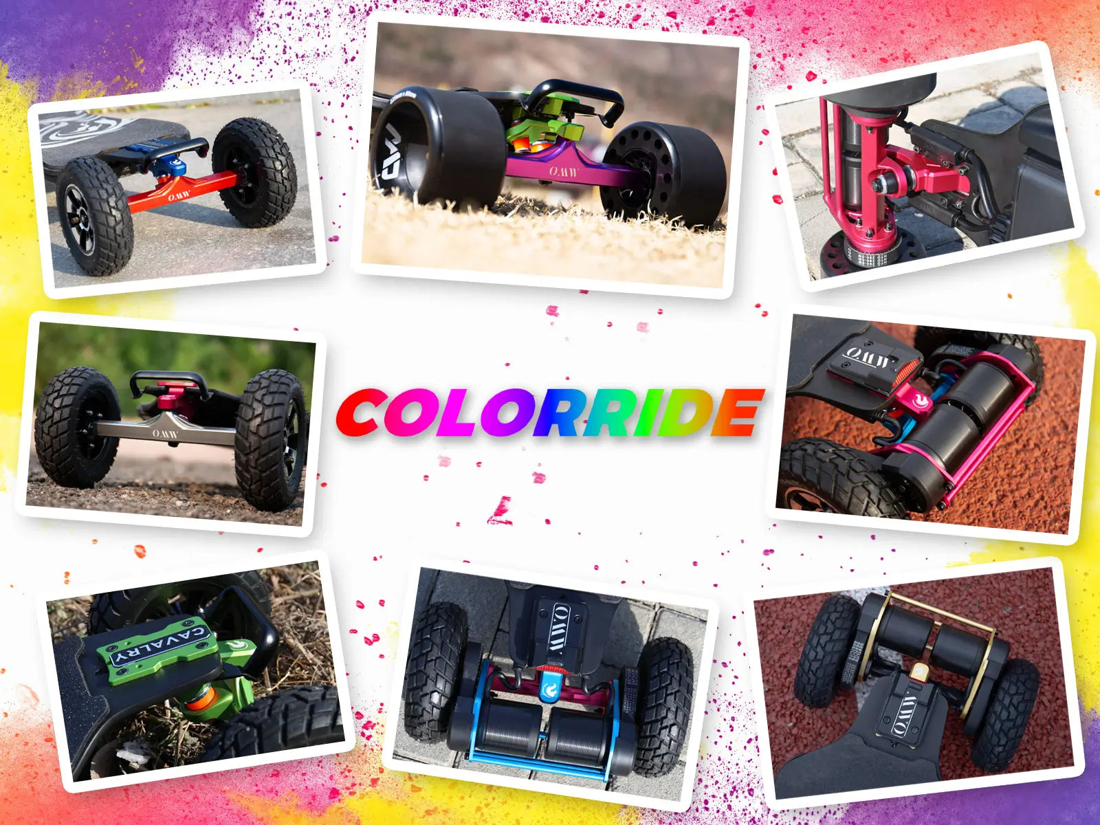 cavalry colorride electric skateboards set