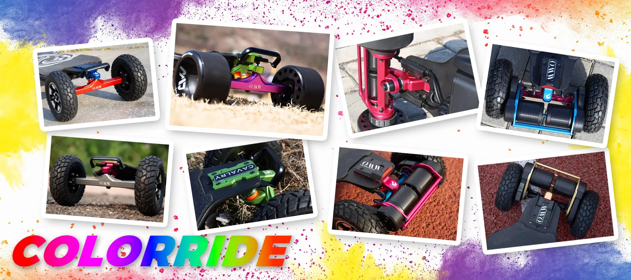 cavalry colorride electric skateboards set