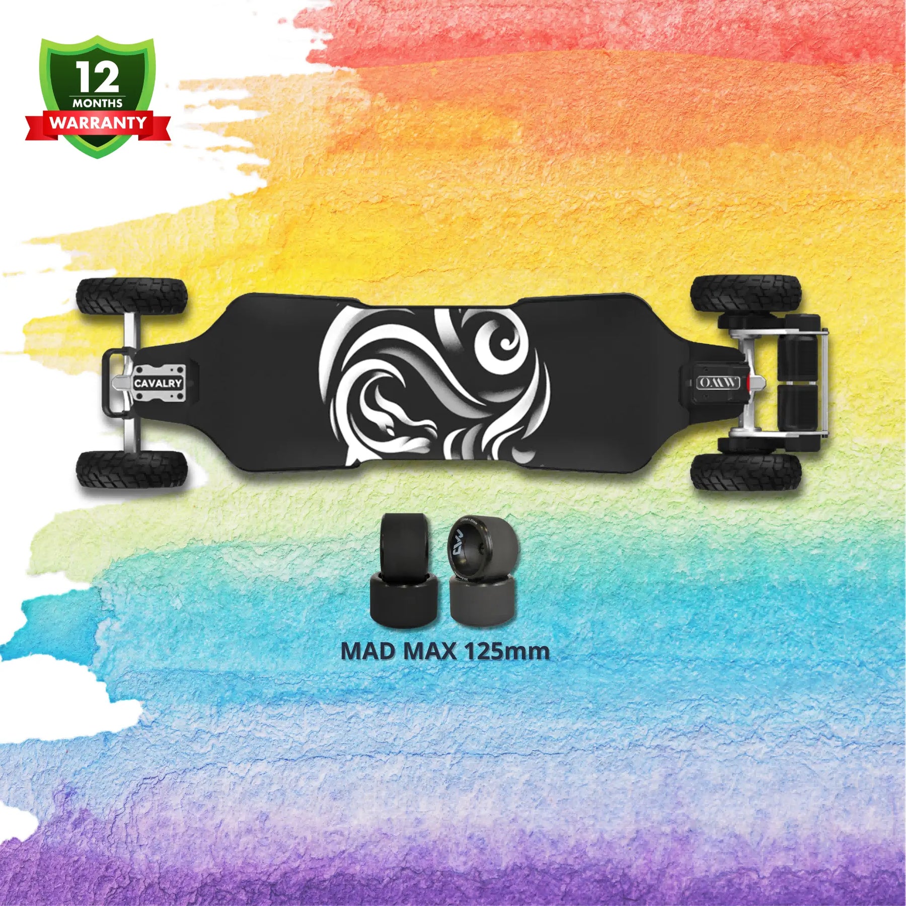 colorride Cavalry electric skateboard 2IN1 (175mm Pneumatic Wheels and 125mm MAD MAX)