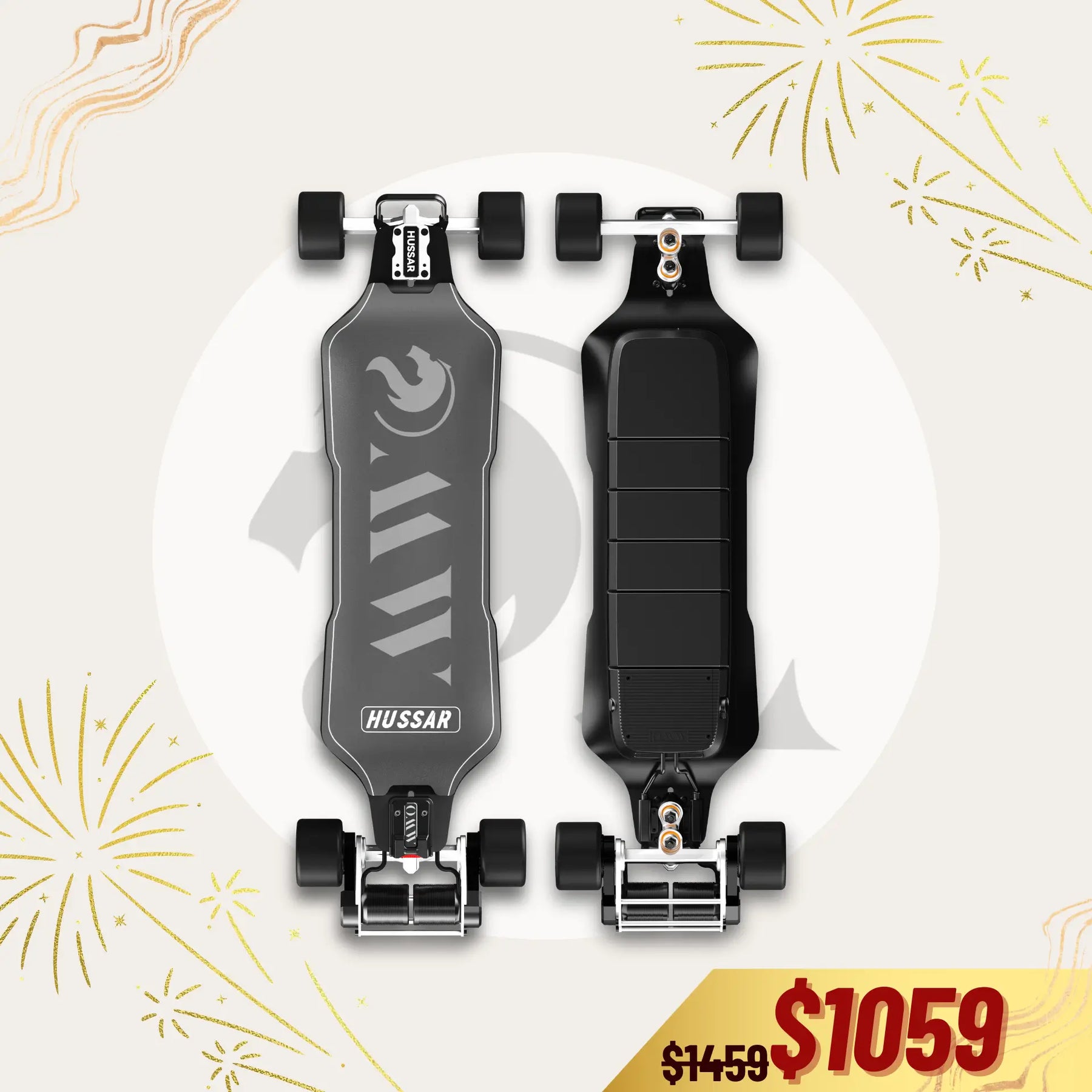 OMW Hussar Street/All-Terrain Carbon Flexible Electric Skateboards Suitable for Beginners