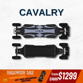 OMW Cavalry Long Range Street/All-Terrain Carbon Electric Skateboards Suitable for Heavy Riders