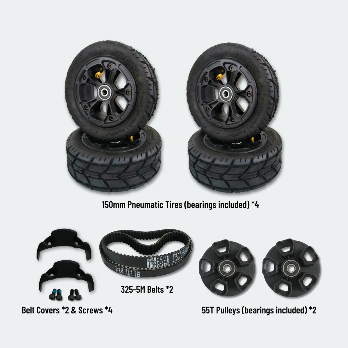150mm All-Terrain Wheel Set for OMW Lancer Electric Longboard