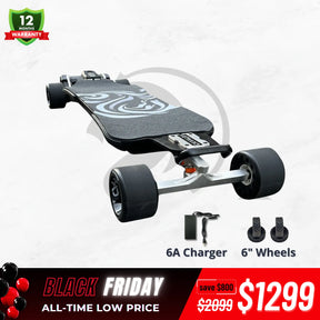 OMW Cavalry Long Range Street/All-Terrain Carbon Electric Skateboards Suitable for Heavy Riders