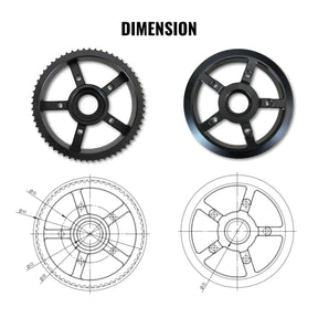 60T CNC Alloy Pulley Set