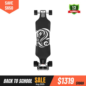 OMW Cavalry Long Range Street/All-Terrain Carbon Electric Skateboards Suitable for Heavy Riders