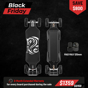 OMW Cavalry Long Range Street/All-Terrain Carbon Electric Skateboards Suitable for Heavy Riders