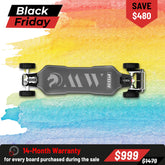 OMW Hussar Street/All-terrain Flexible Electric Skateboards with CNC Colored Trucks