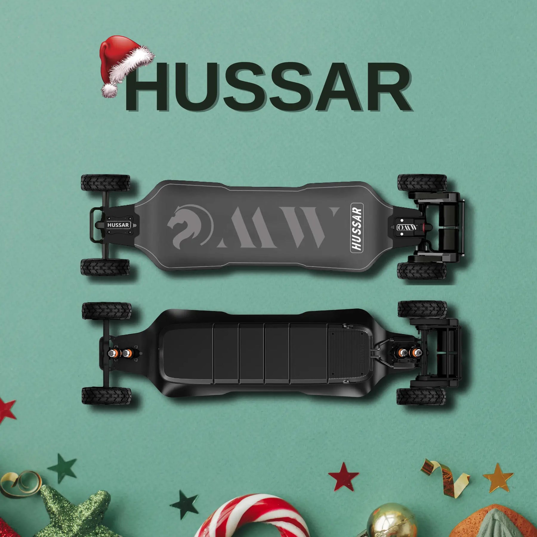 OMW Hussar Street/All-Terrain Carbon Flexible Electric Skateboards Suitable for Beginners