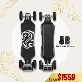 OMW Cavalry Long Range Street/All-Terrain Carbon Electric Skateboards Suitable for Heavy Riders