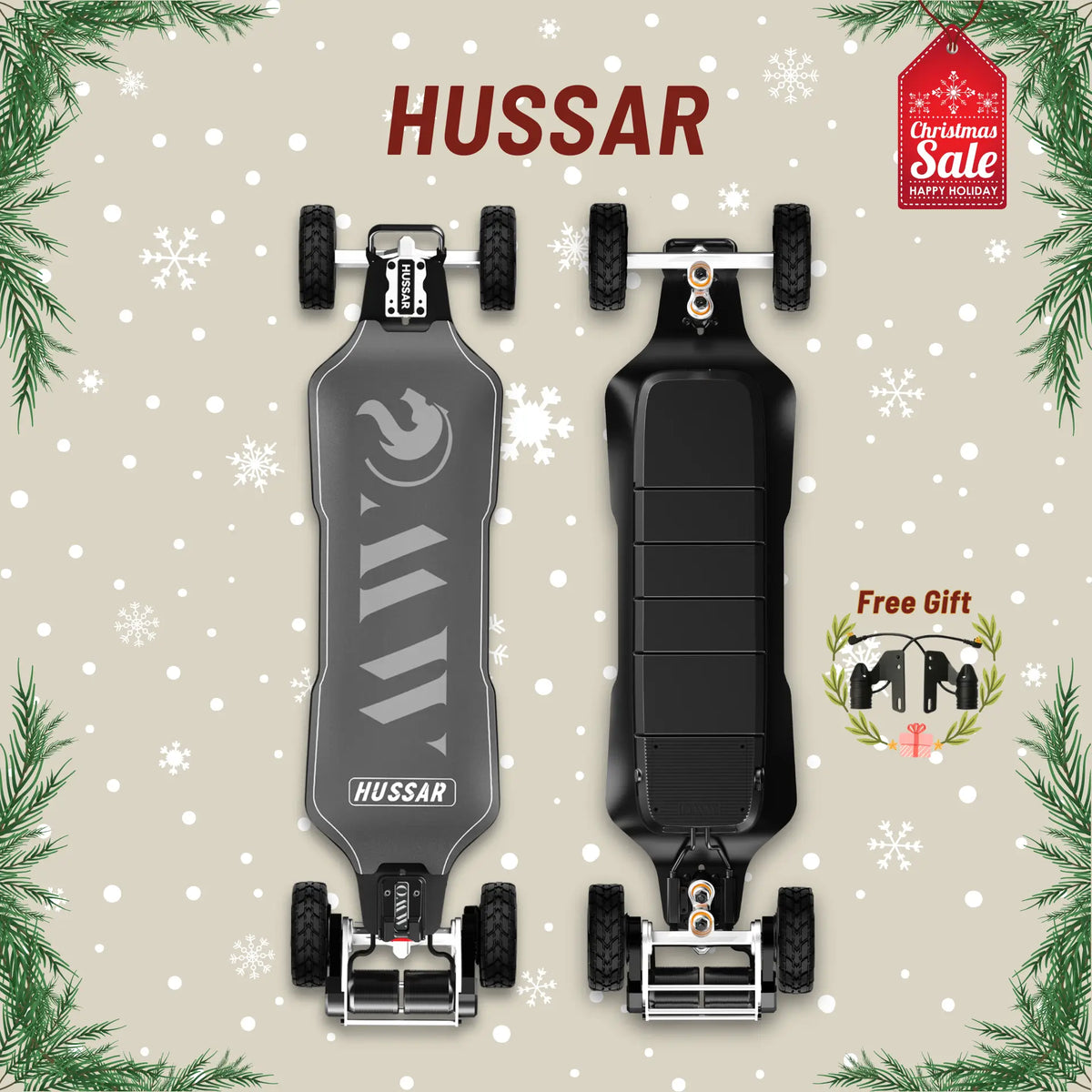 OMW Hussar Street/All-Terrain Carbon Flexible Electric Skateboards Suitable for Beginners