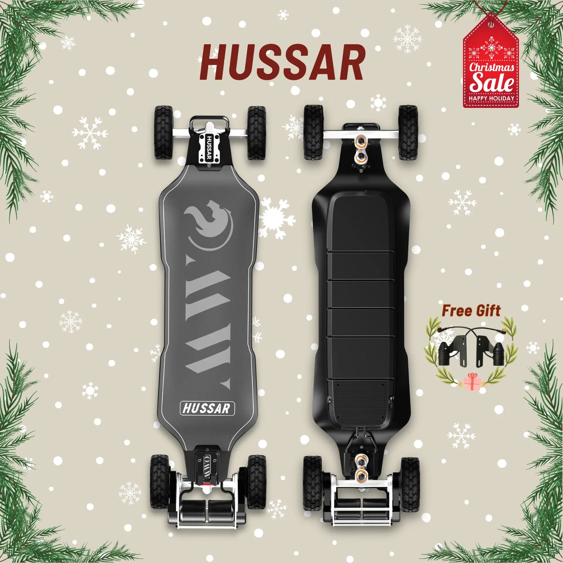 OMW Hussar Street/All-Terrain Carbon Flexible Electric Skateboards Suitable for Beginners