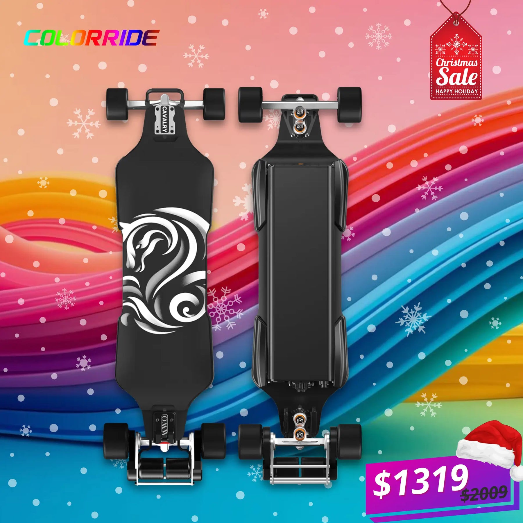 OMW Cavalry Street/All-terrain Electric Skateboards with CNC Colored Trucks