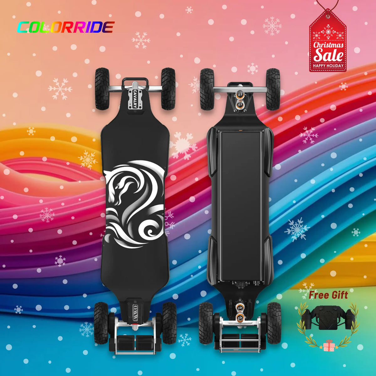 OMW Cavalry Street/All-terrain Electric Skateboards with CNC Colored Trucks