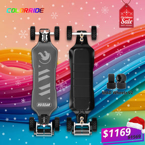 OMW Hussar Street/All-terrain Flexible Electric Skateboards with CNC Colored Trucks