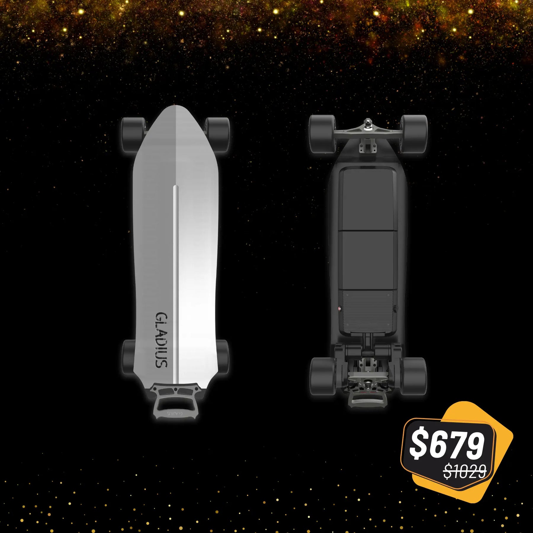 OMW Gladius Carbon Flexible Deck Portable Electric Skateboard