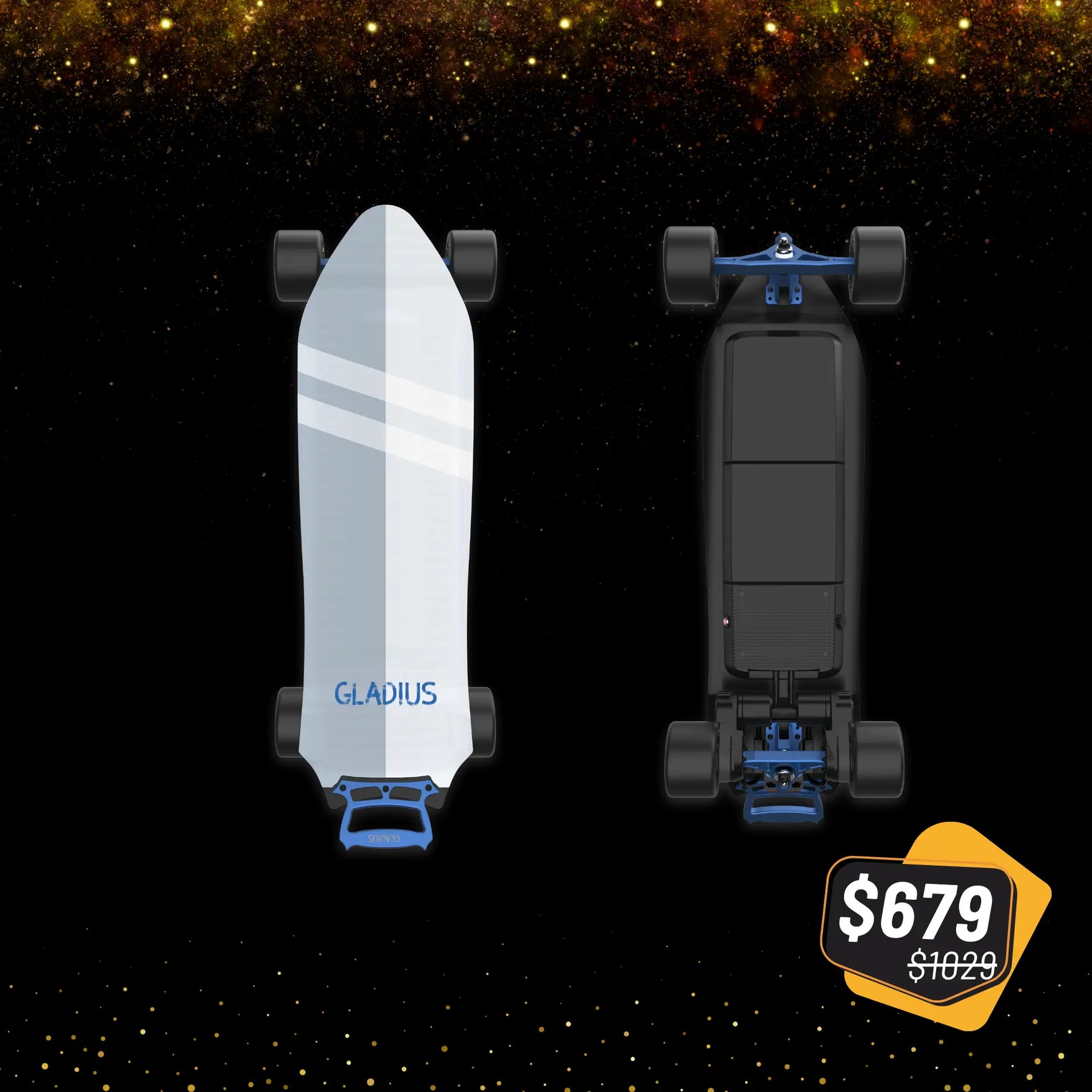 OMW Gladius Carbon Flexible Deck Portable Electric Skateboard