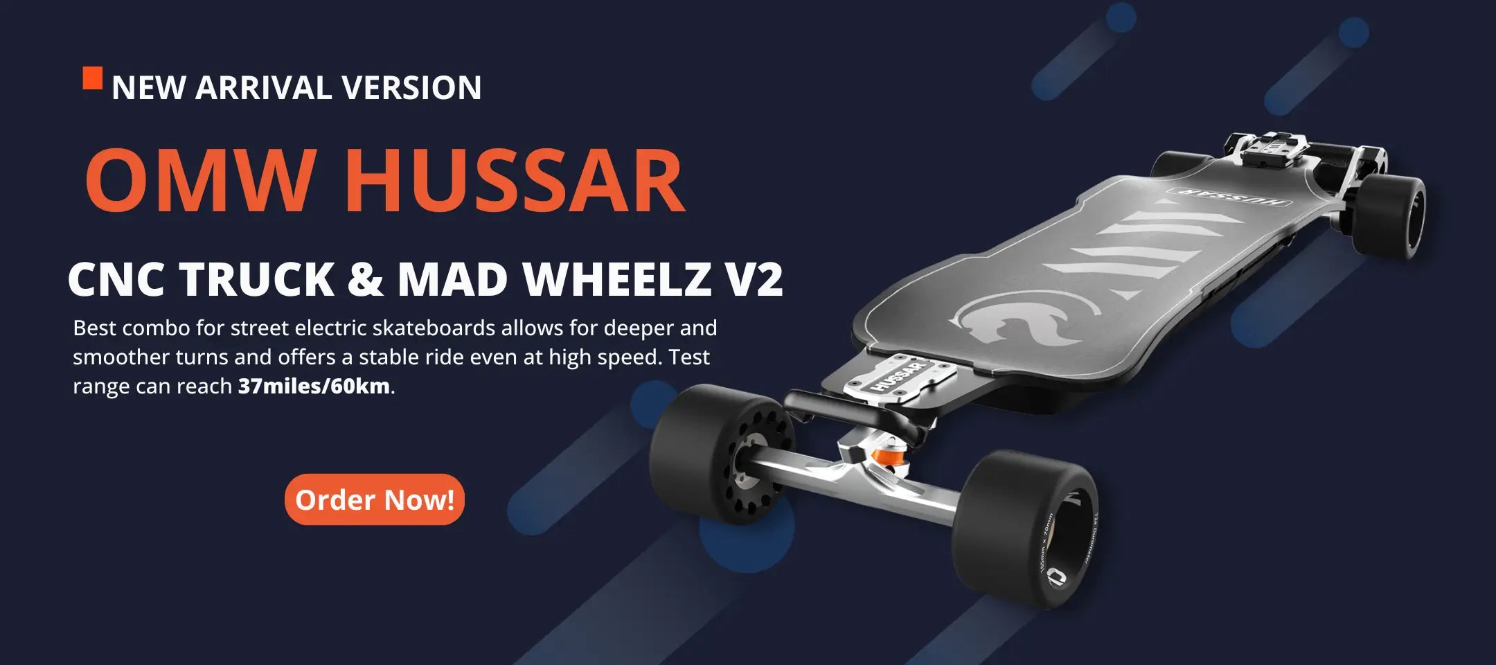 OMW Hussar Street Carbon Flexible Electric Skateboards Suitable for Beginners