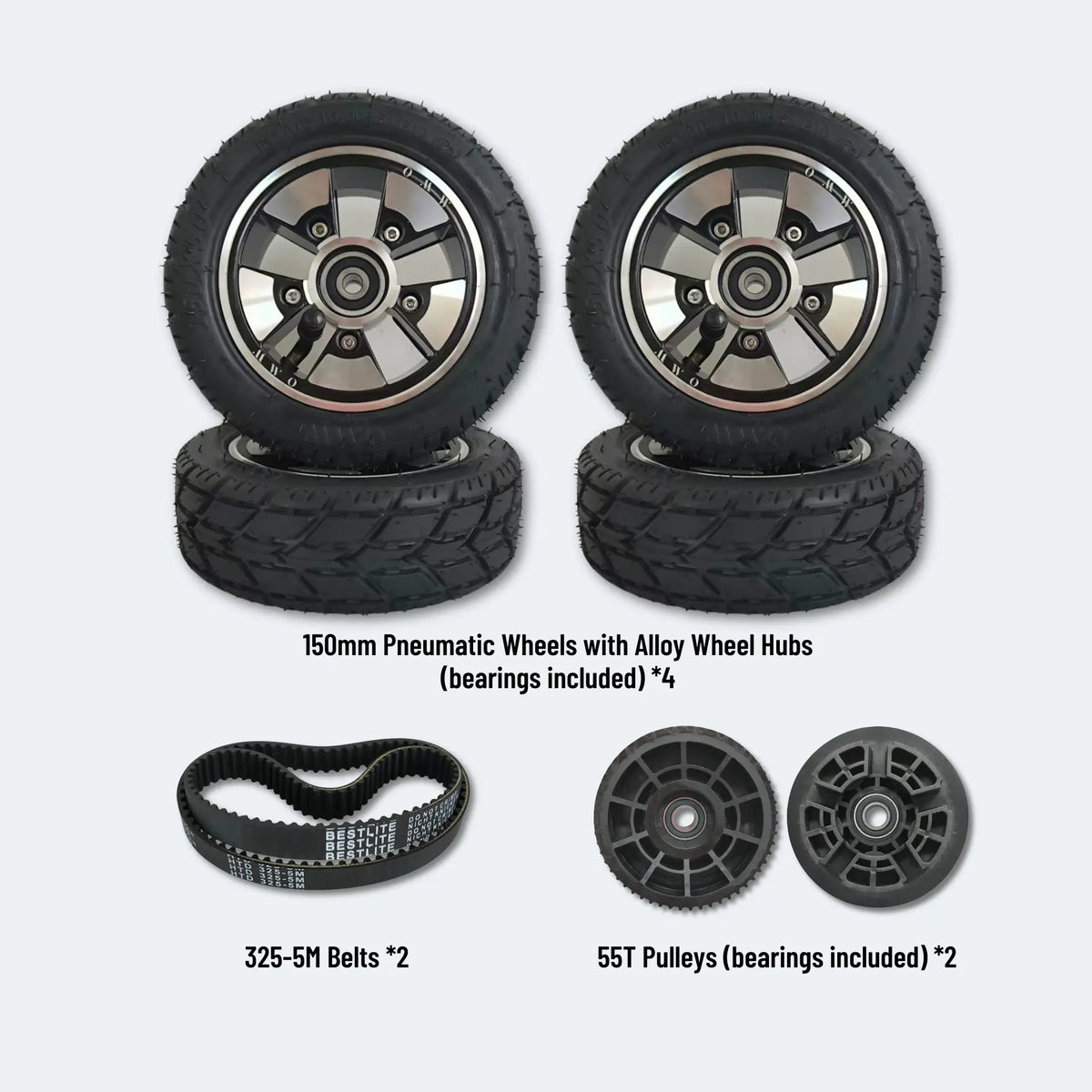 150mm All-Terrain Wheel Set for OMW Lancer Electric Longboard