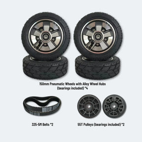150mm All-Terrain Wheel Set for OMW Lancer Electric Longboard