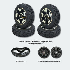 150mm All-Terrain Wheel Set for OMW Lancer Electric Longboard