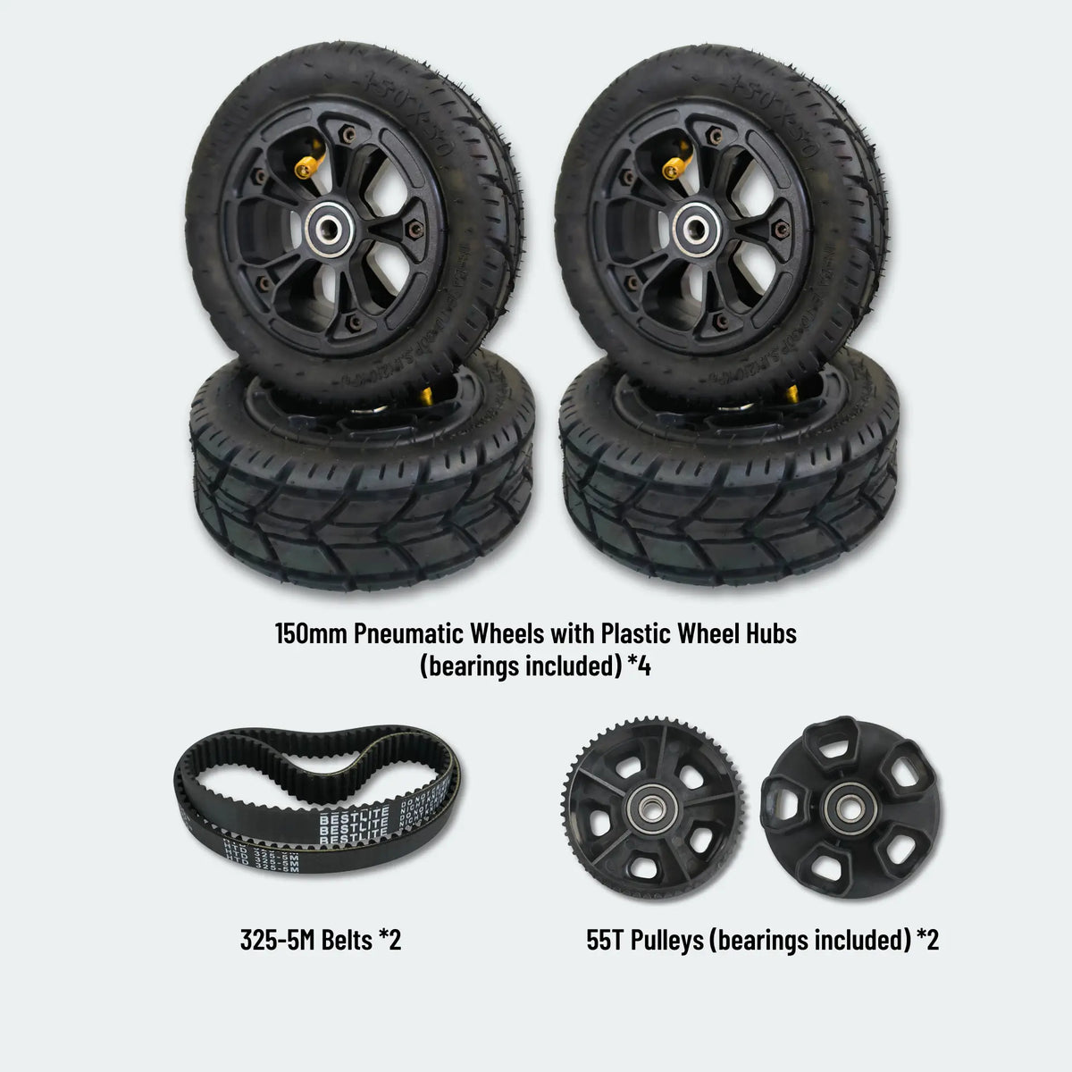 150mm All-Terrain Wheel Set for OMW Lancer Electric Longboard