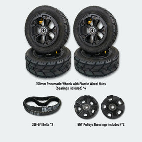 150mm All-Terrain Wheel Set for OMW Lancer Electric Longboard