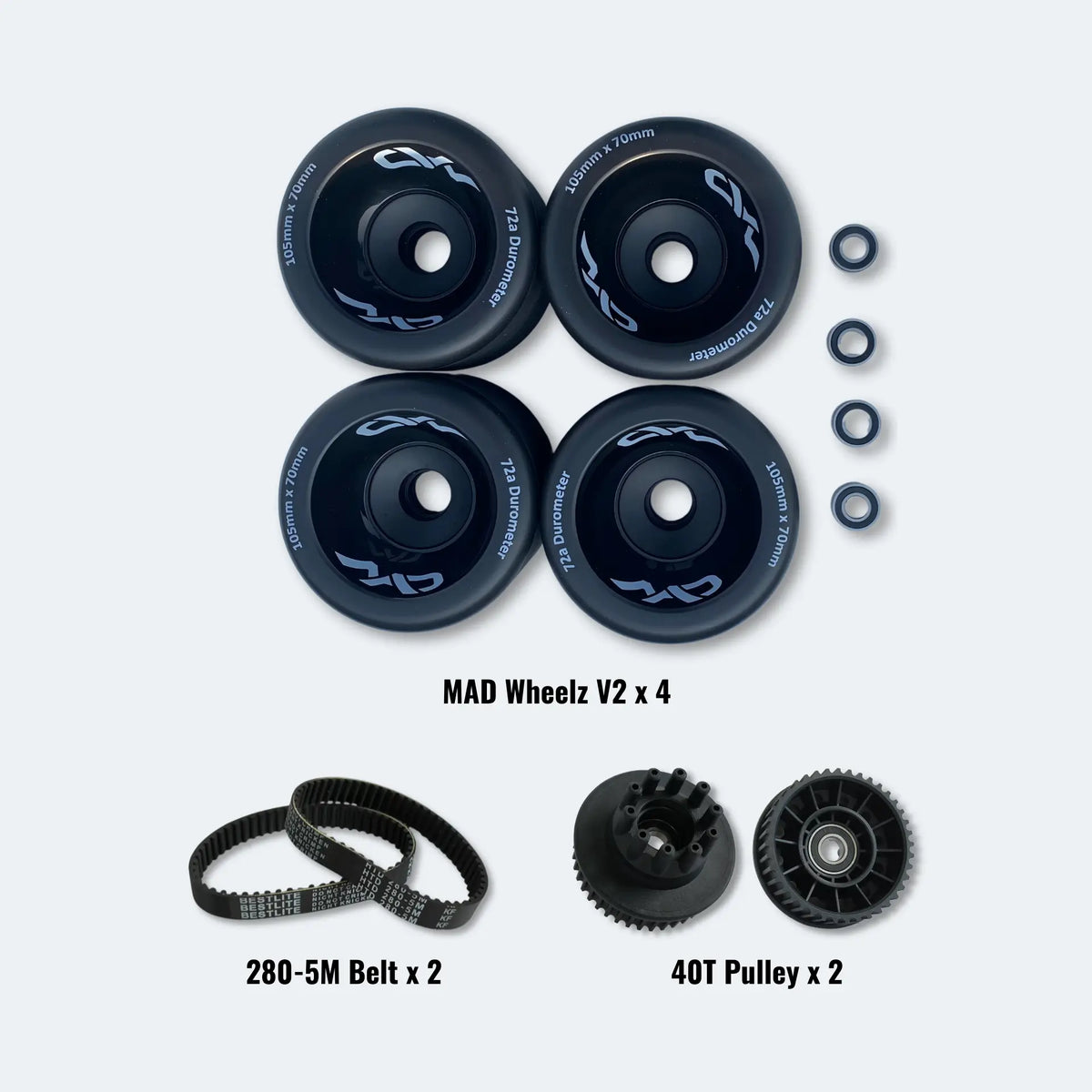 105mm MAD Wheelz V2 for Electric Skateboards