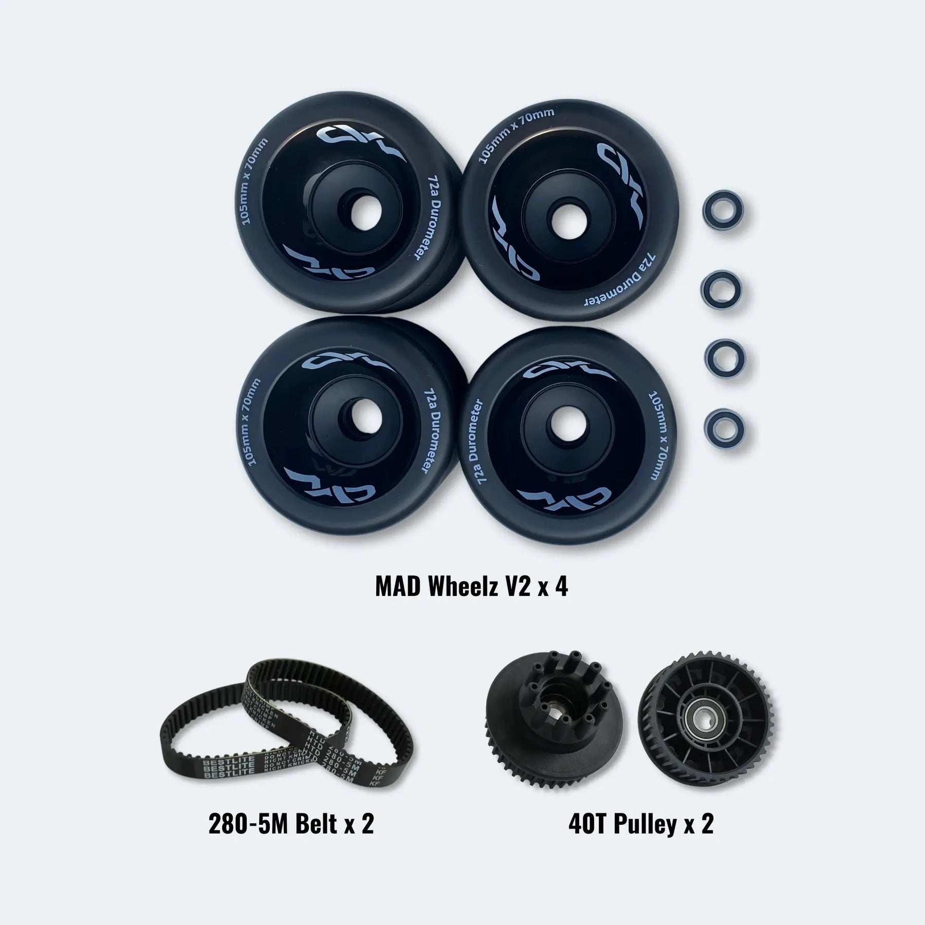 105mm MAD Wheelz V2 for Electric Skateboards