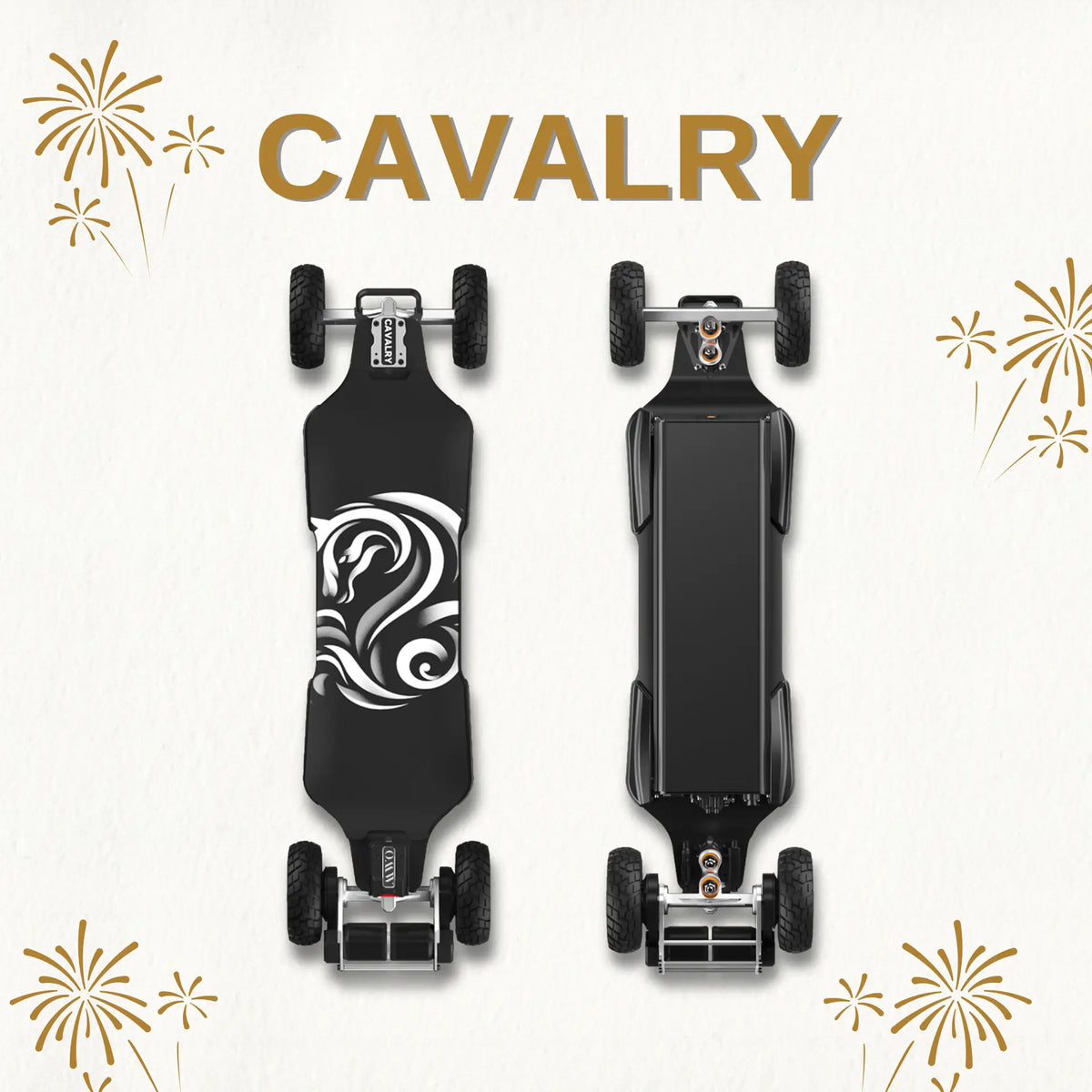 OMW Cavalry Long Range Street/All-Terrain Carbon Electric Skateboards Suitable for Heavy Riders