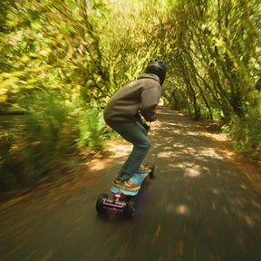 OMW Hussar Street/All-terrain Flexible Electric Skateboards with CNC Colored Trucks