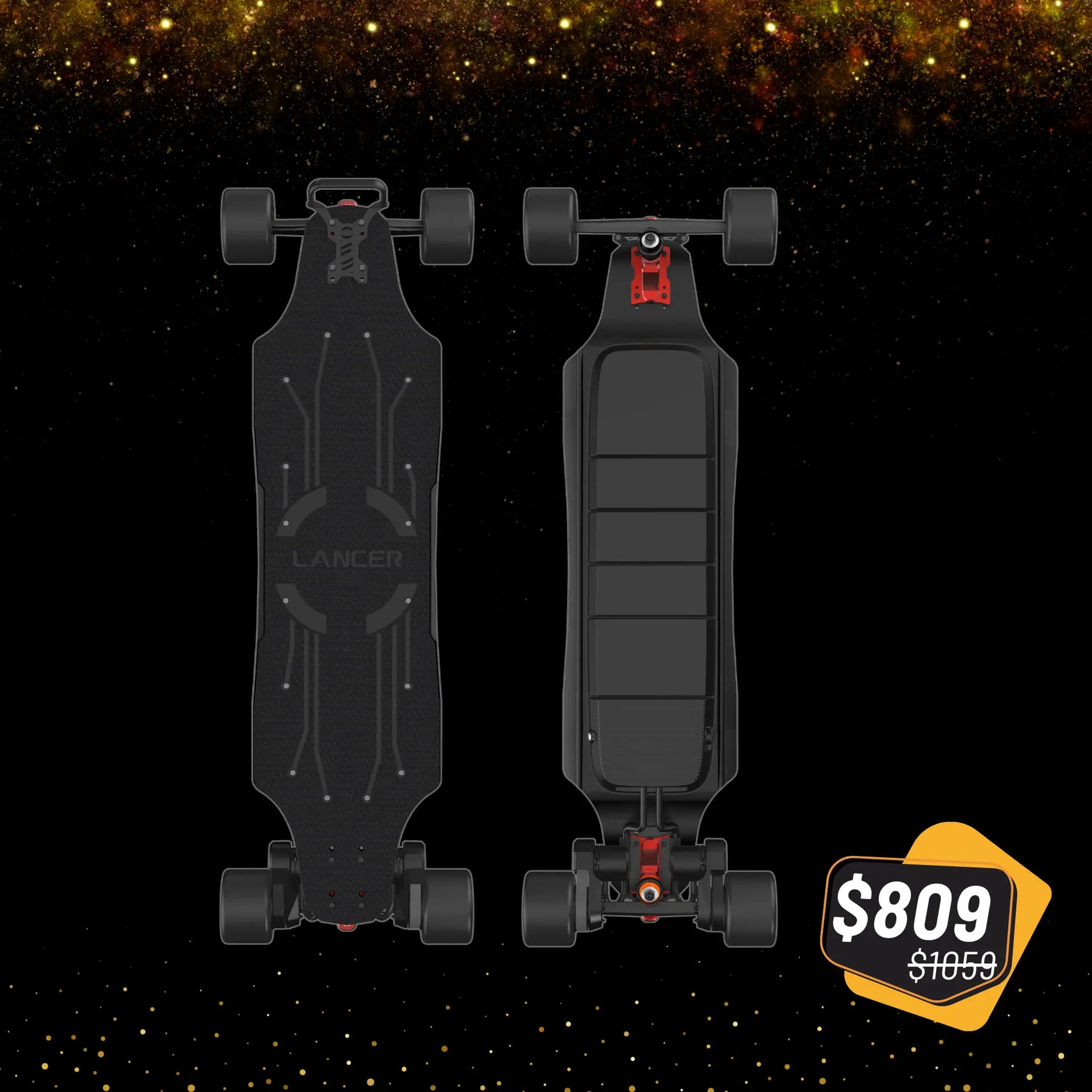 OMW electric skateboard-anniversary sale -black Lancer