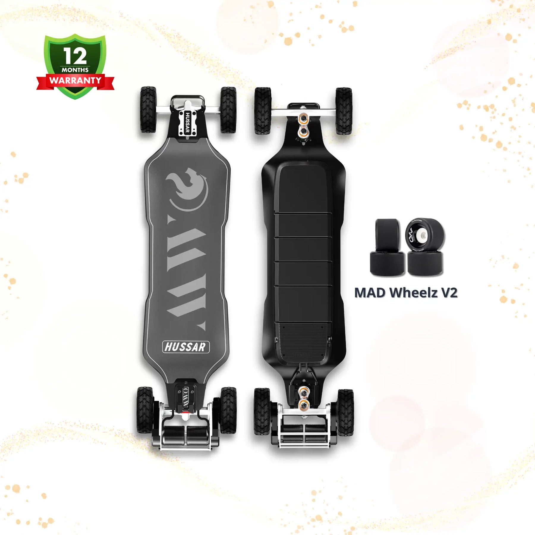 OMW Hussar Street/All-Terrain Carbon Flexible Electric Skateboards Suitable for Beginners