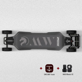 OMW Hussar Street/All-Terrain Carbon Flexible Electric Skateboards Suitable for Beginners