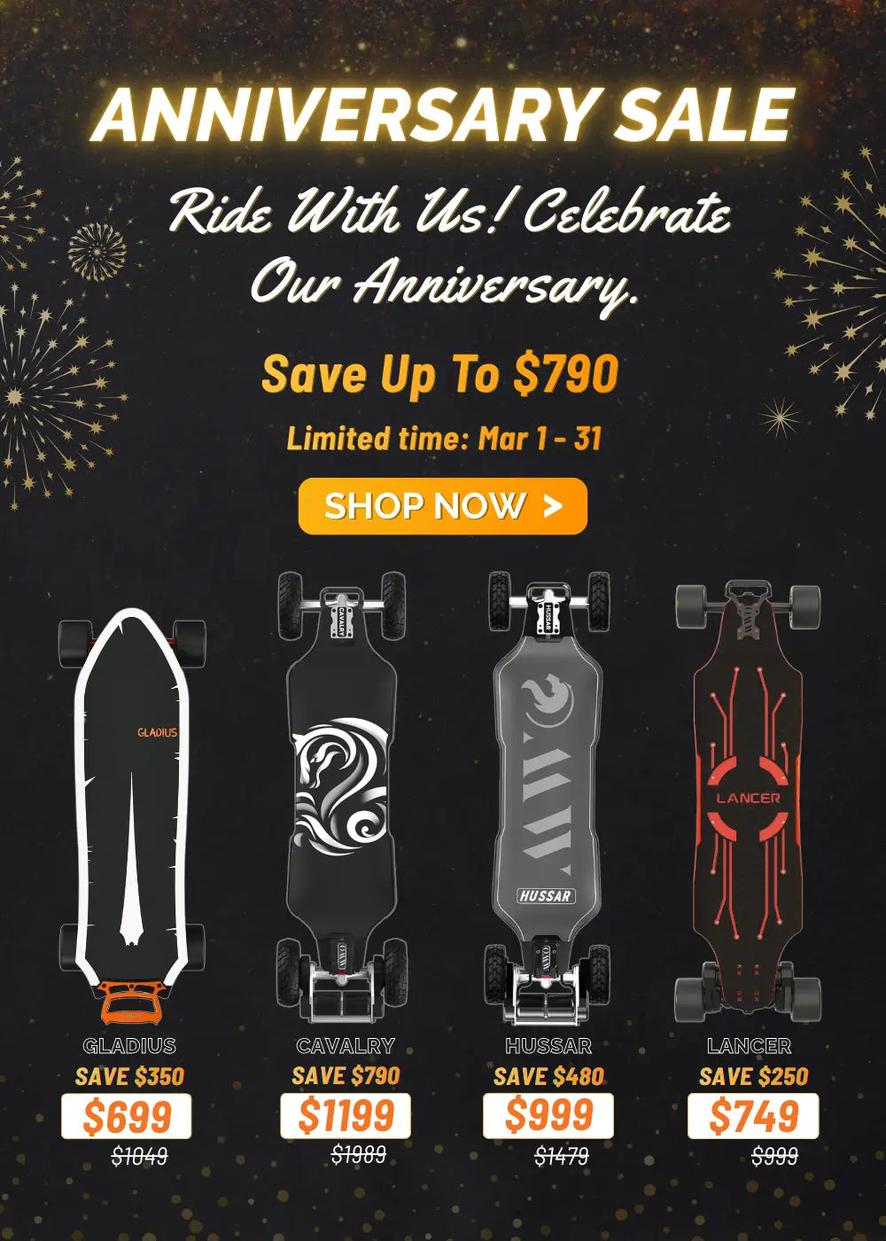 OMW Boards ANNIVERSARY SALE