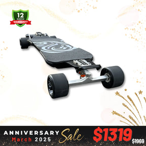 OMW Cavalry Long Range Street/All-Terrain Carbon Electric Skateboards Suitable for Heavy Riders