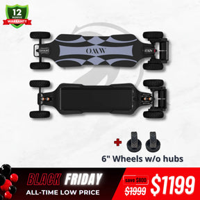 OMW Cavalry Long Range Street/All-Terrain Carbon Electric Skateboards Suitable for Heavy Riders