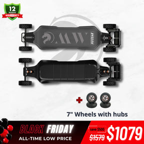 OMW Hussar Street/All-Terrain Carbon Flexible Electric Skateboards Suitable for Beginners