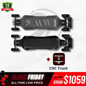 OMW Hussar Street/All-Terrain Carbon Flexible Electric Skateboards Suitable for Beginners