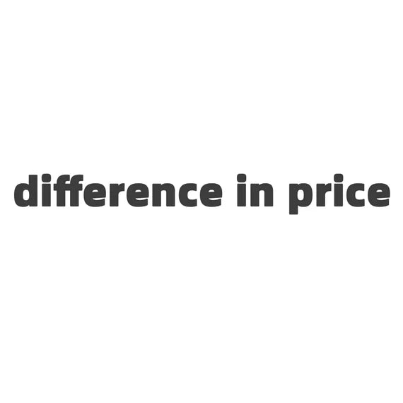 Difference in Price