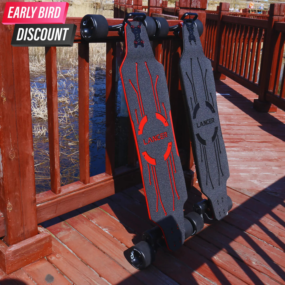 OMW Lancer Wide Carbon Flex Deck Electric Longboards